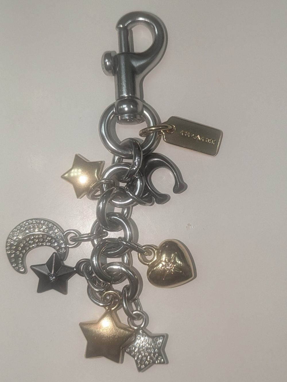 Coach Star Cluster mixed metal Purse Charm